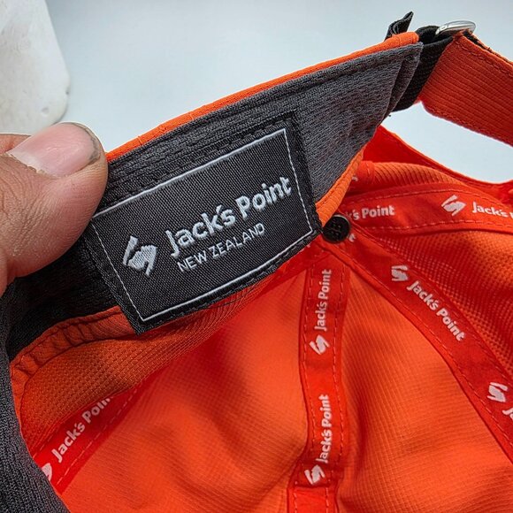 Jacks Point New Zealand Orange Adjustable Performance Cap Hat Logo Athletic - Picture 6 of 10